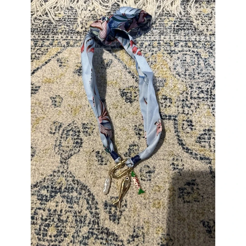 Classyzint  Scarf Green Fish Pendant Necklace New In Bag